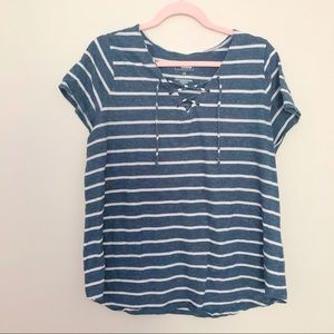 👚 Sonoma Womens Shirt Blue & White Stripe